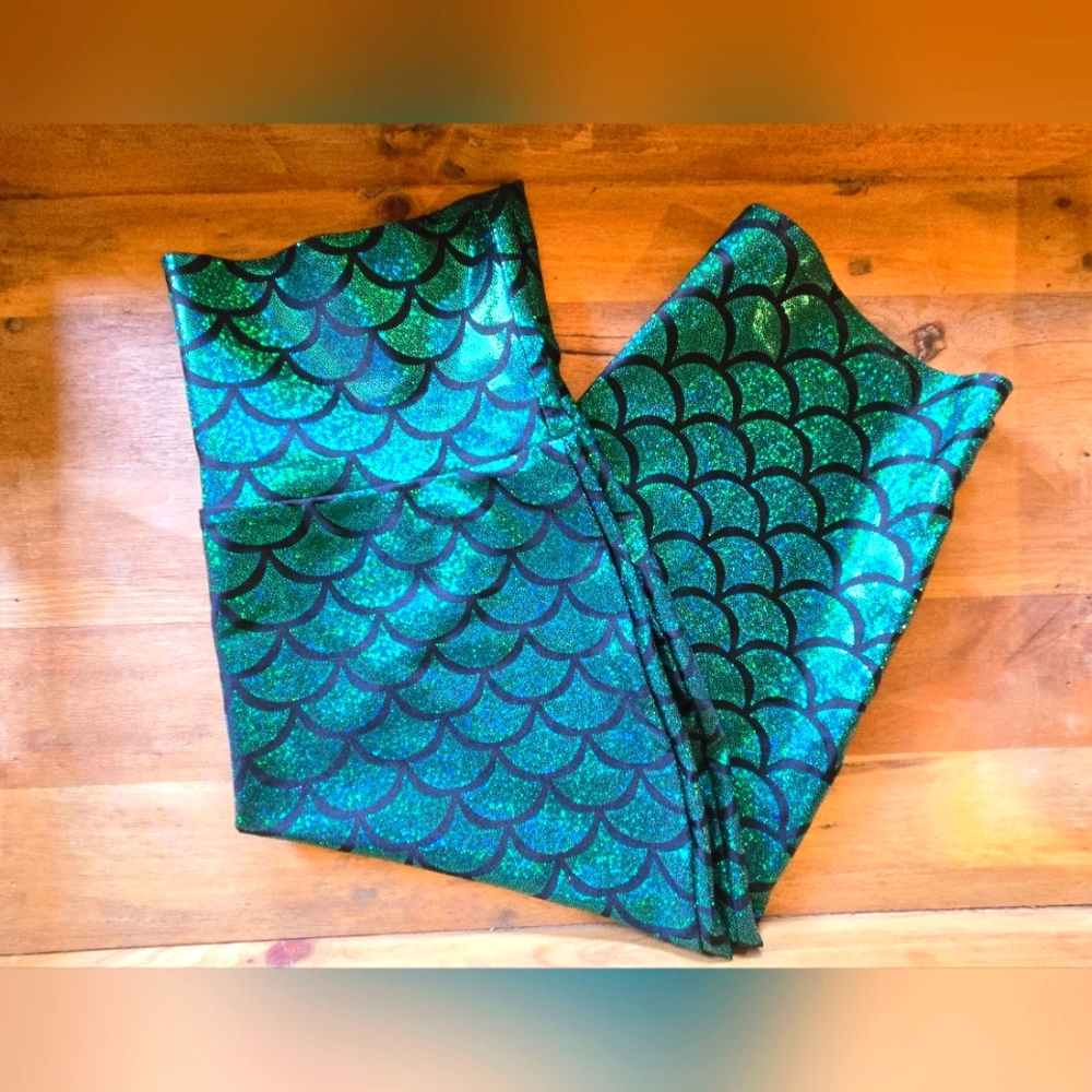 ✨ Sparkly Green Mermaid Pencil Skirt – Zanza Brand, Size Large ✨